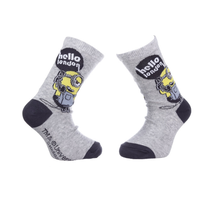 Шкарпетки Minions Hello London 27-30 gray 37014-1