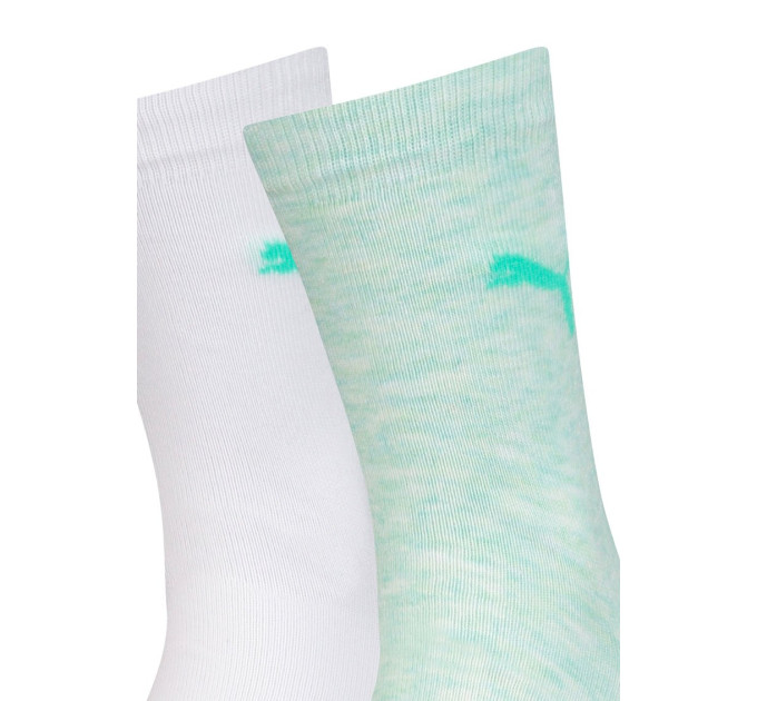 Шкарпетки Puma Kids' Classic Socks 2-pack 39-42 white/light green 252392-011