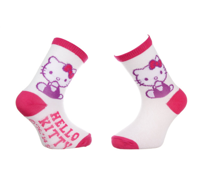 Шкарпетки Hello Kitty Dimensional Pose 19-22 white/magenta 32770-1
