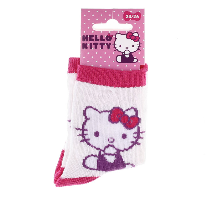 Шкарпетки Hello Kitty Dimensional Pose 19-22 white/magenta 32770-1