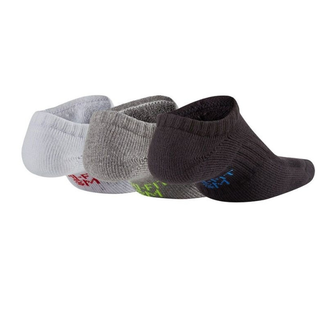 Шкарпетки Nike Performance Cushioned No-Show 3-pack 38-42 black/gray/white SX6843-906