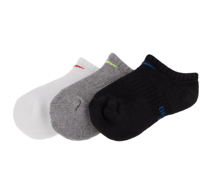 Шкарпетки Nike Performance Cushioned No-Show 3-pack 38-42 black/gray/white SX6843-906