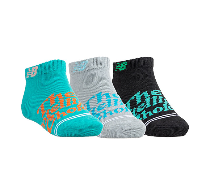 Дитячі Шкарпетки New Balance Kids Endless Days Low Cut 3P Різнокольоровий S (LAS29223AS1)