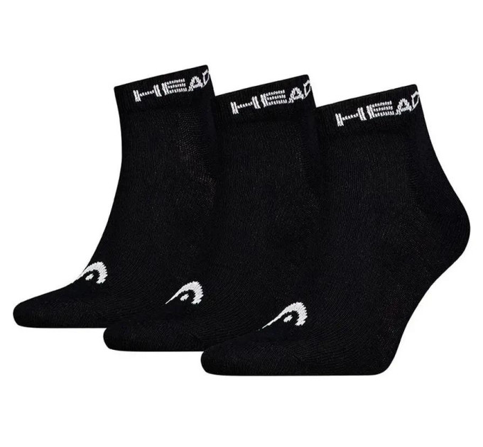 Шкарпетки Head Elements all sports quarter 3 pairs Чорний 31-34 (701229010-001 31-34)