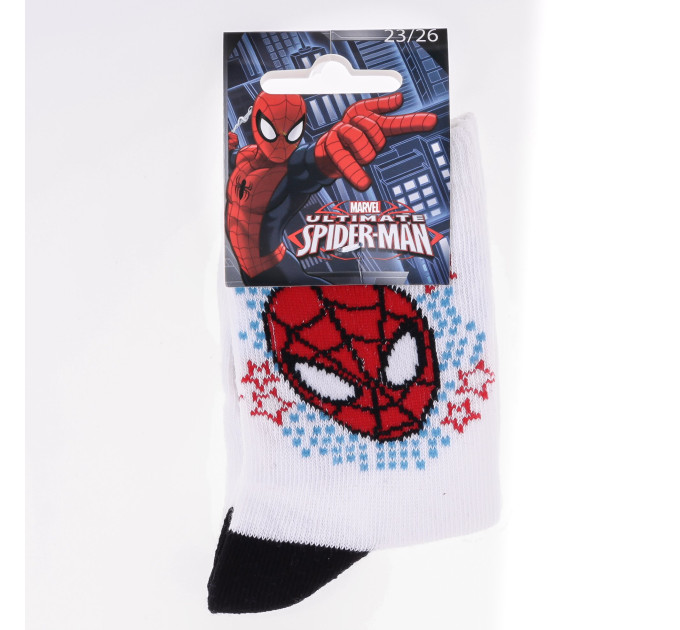 Шкарпетки Marvel Spider Man Head Spiderman Stars 19-22 white 43890147-4