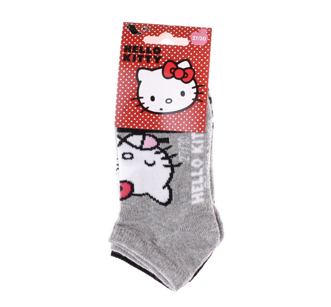 Шкарпетки Hello Kitty Socks 2-pack 24-26 gray/black 37712-1