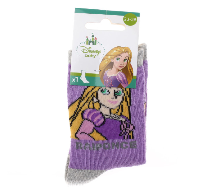 Шкарпетки Disney Princess Raiponce 19-22 gray/purple 43891047-8