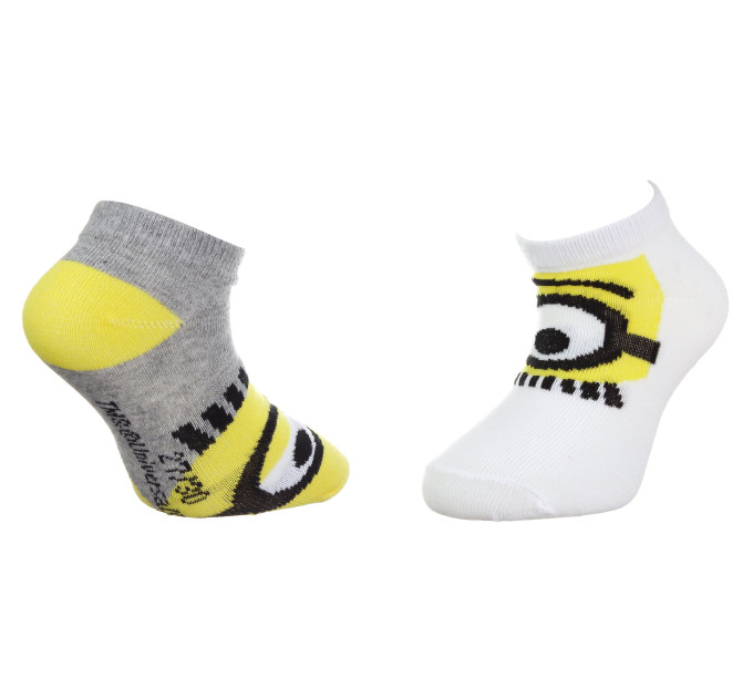 Шкарпетки Minions Socks 2-pack 27-30 gray/white 36775-1