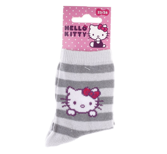 Шкарпетки Hello Kitty Head Hk Stripes 23-26 gray 32770-6