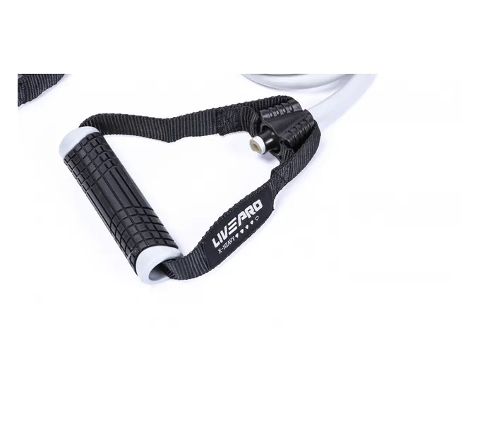 Еспандер трубчастий LivePro TONING TUBE PRO чорний, сірий 6х13х1200мм LP8405-XH