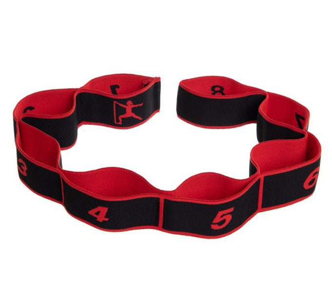 Еспандер стрічка EasyFit з петлями для тренувань червоний (HARD)