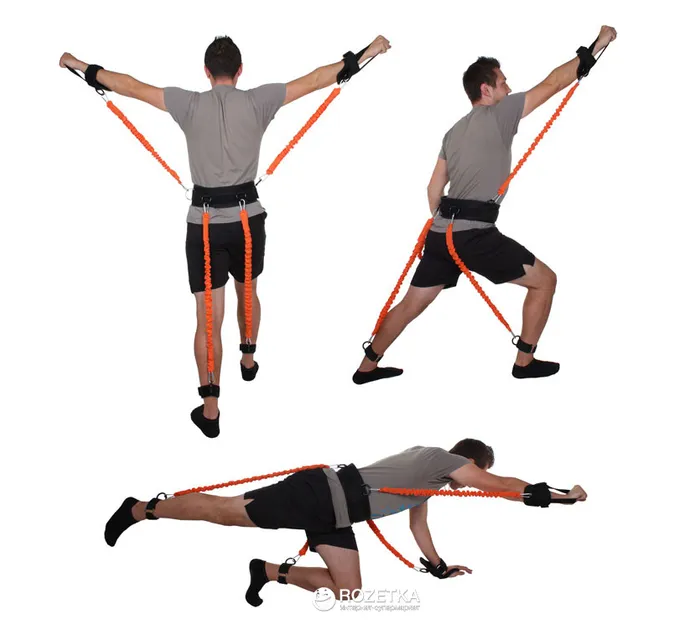 Набір для тренувань LiveUP TRAINING KIT чорний, помаранчевий 9 предметів LS3664 Набір для тренувань LiveUP TRAINING KIT чорний, помаранчевий 9 предметів LS3664