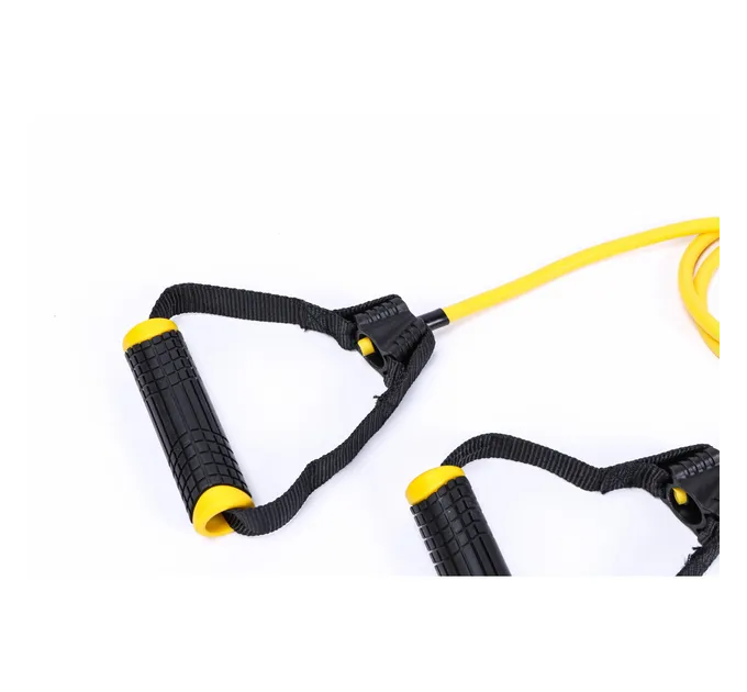 Еспандер трубчастий LivePro TONING TUBE PRO чорний, жовтий 6х10х1200мм LP8405-L