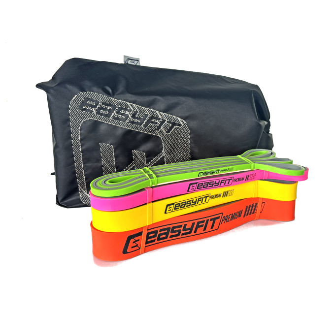 Набір двошарових резинок для підтягування EasyFit Premium 2-45 кг (4 шт)