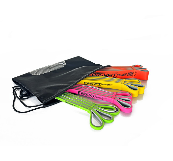 Набір двошарових резинок для підтягування EasyFit Premium 2-45 кг (4 шт)
