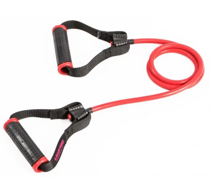 Еспандер трубчастий LivePro TONING TUBE PRO чорний, червоний 5х11х1200мм LP8405-H