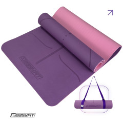 Килимок для йоги та фітнесу EasyFit Polarity Padma з ремнем