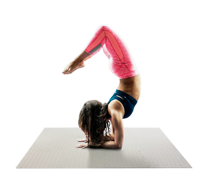 Татамі мат EasyFit SwallowTail 4 шт (60х60х1 см) пазл хвіст ластівки сірий