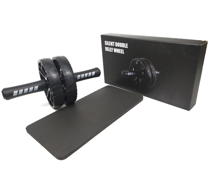 Ролик для пресу EasyFit BLM подвійний чорний Ролик для пресу EasyFit BLM подвійний чорний