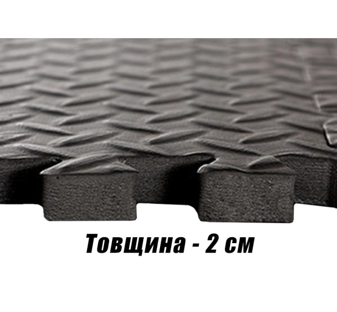 Татамі мат EasyFit SwallowTail-2 4 шт (60х60х2 см) пазл ластівчин хвіст з бортиком