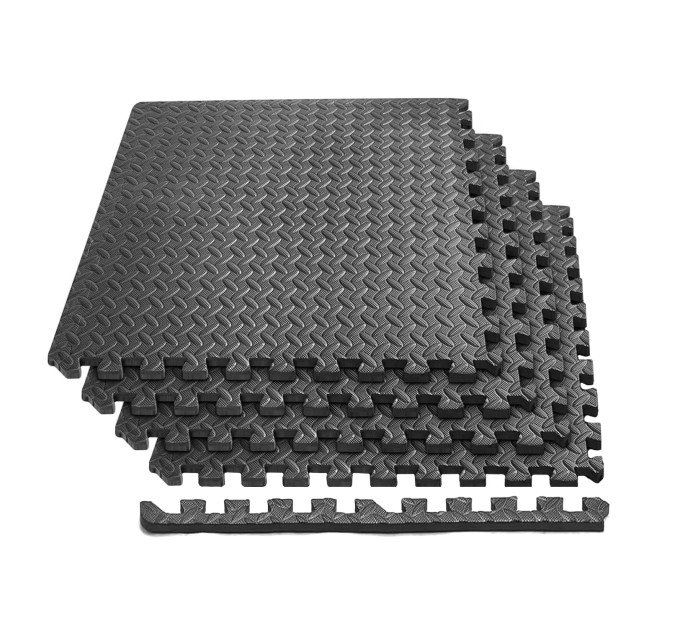 Татамі мат EasyFit SwallowTail-2 4 шт (60х60х2 см) пазл ластівчин хвіст з бортиком