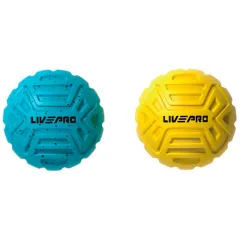 Набір мячиків для масажу MASSAGE BALL Блакитний Жовтий 6.8см (LP8507)