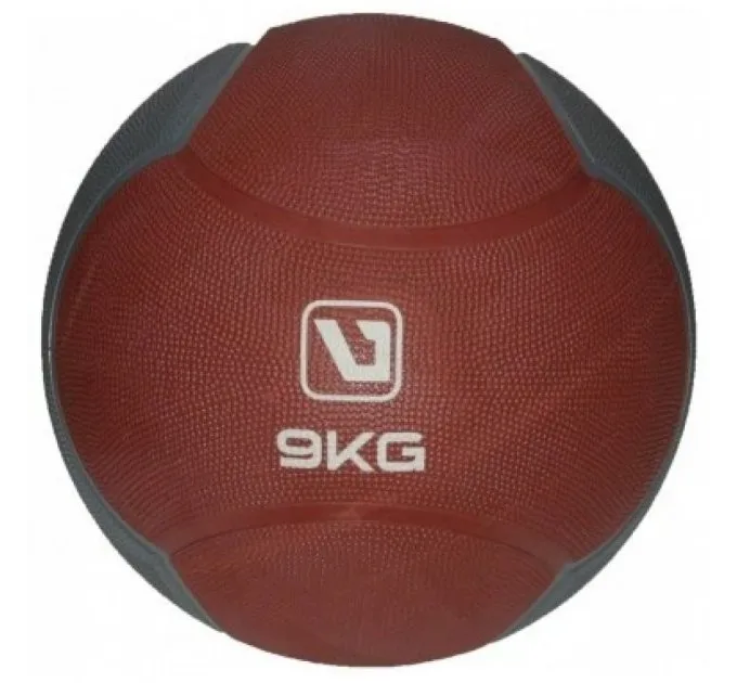 Медбол MEDICINE BALL темно-вишневий, темно-сірий 9кг-286мм LS3006F-9
