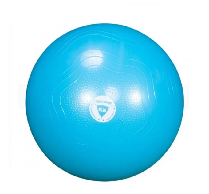 Фітбол зміцнений LivePro ANTI-BURST CORE-FIT EXERCISE BALL синій 65см LP8201-65