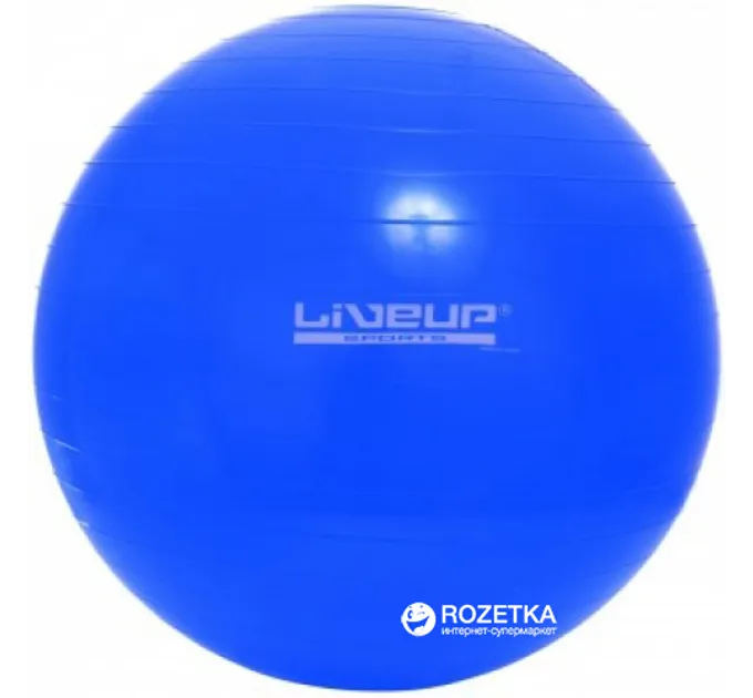 Фітбол LiveUP GYM BALL блакитний 75см LS3221-75b Фітбол LiveUP GYM BALL блакитний 75см LS3221-75b