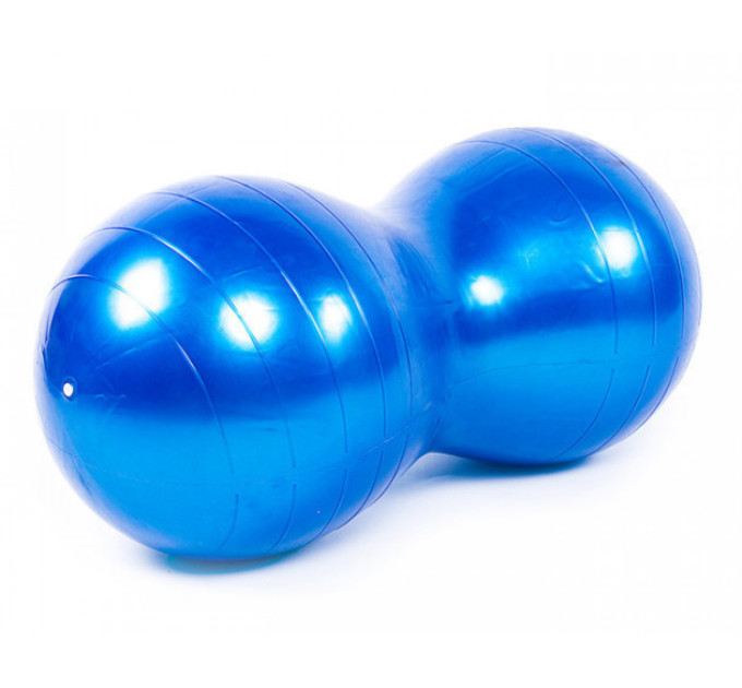 М'яч для фітнеса EasyFit Peanut 45х90 см синій (фітбол горіх-арахіс) М'яч для фітнеса EasyFit Peanut 45х90 см синій (фітбол горіх-арахіс)