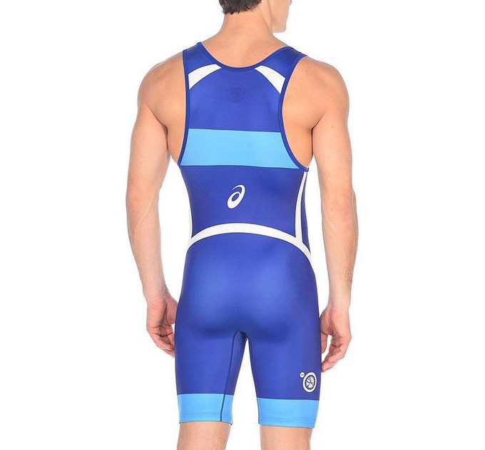 Трико борцівське Asics Wrestling Singlet Синій,Білий,Блакитний XS (157516-0043 XS)