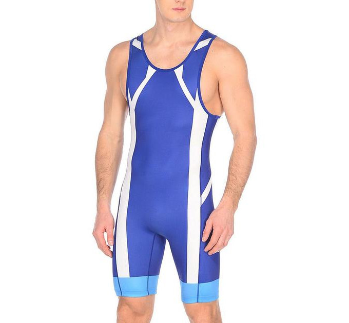 Трико борцівське Asics Wrestling Singlet Синій,Білий,Блакитний XS (157516-0043 XS)
