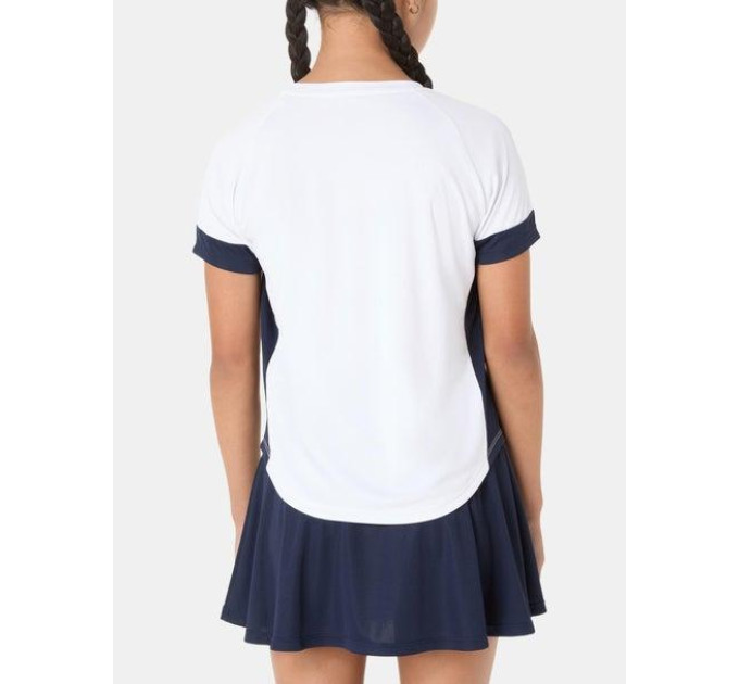 Дитяча Футболка Asics GIRLS TENNIS SS TOP Білий Темно-синій 137-147 (2044A045-101 137-147)