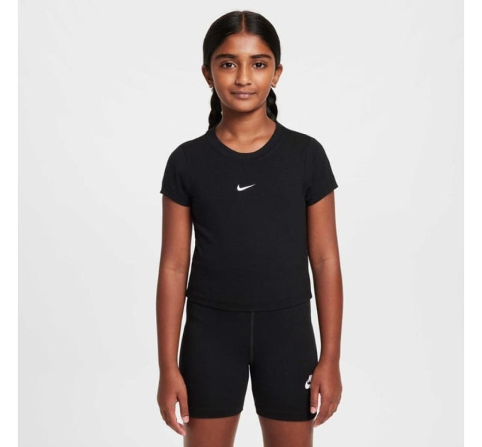 Футболка дит. Nike G NSW TEE SS SLIM MOD CROP black (S) HF7010-010 S