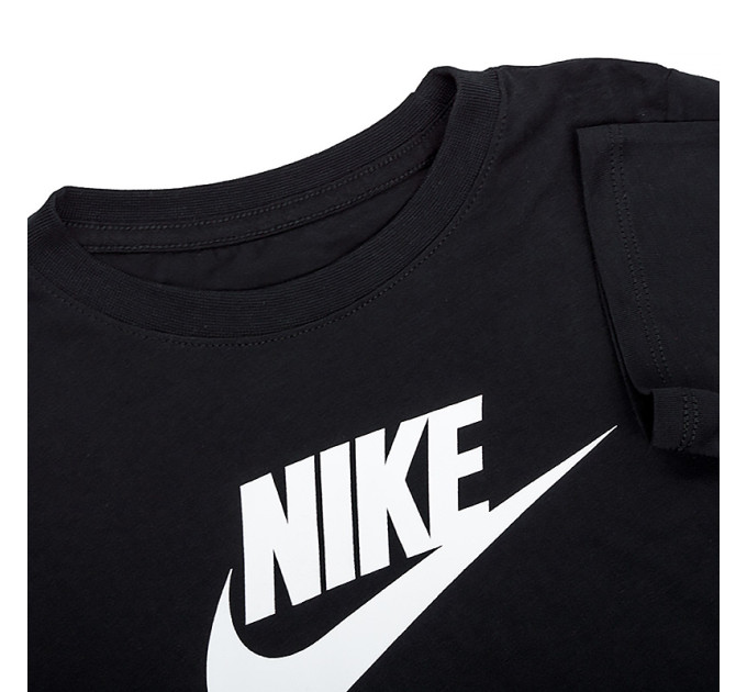 Дитяча Футболка Nike G NSW TEE CROP FUTURA Чорний 137-146 см (7dDA6925-012 137-146 см)