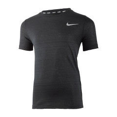 Дитяча Футболка Nike B NK DF SS MILER TOP Чорний XS (DD3055-010 XS)