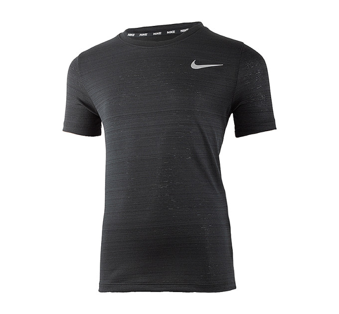 Дитяча Футболка Nike B NK DF SS MILER TOP Чорний XS (DD3055-010 XS)