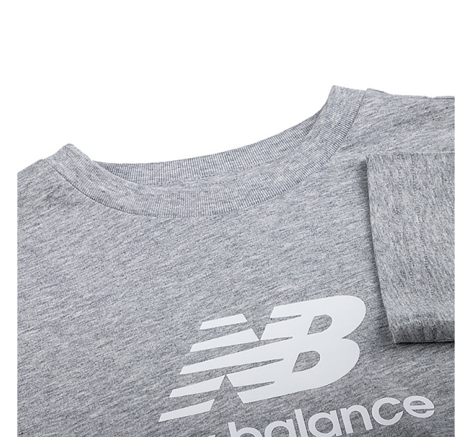 Дитяча Футболка New Balance Essentials Stacked Logo Jersey Сірий S (YT31541AG)