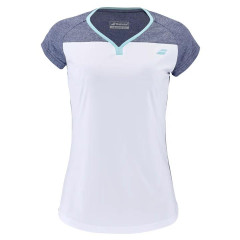Футболка дит. Babolat PLAY CAP SLEEVE TOP GIRL WHITE/BLUE HEATHER (6-8) 3GTE011-1079 6-8