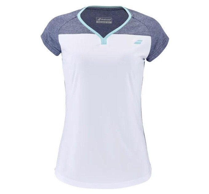 Футболка дит. Babolat PLAY CAP SLEEVE TOP GIRL WHITE/BLUE HEATHER (6-8) 3GTE011-1079 6-8