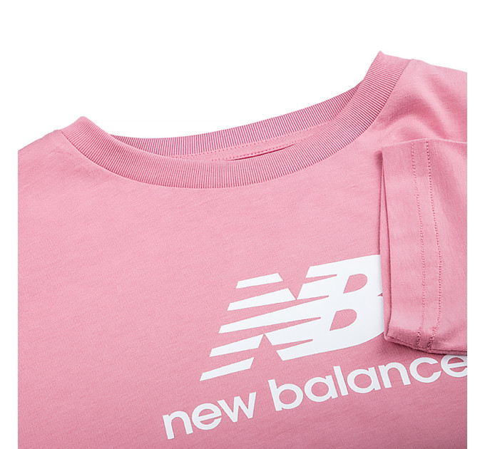 Дитяча Футболка New Balance Essentials Stacked Logo Jersey Рожевий 137-147 (7dYT31541HAO 137-147)