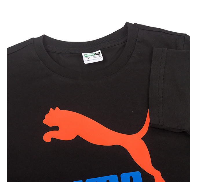 Дитяча Футболка Puma Classics Logo Tee Чорний 128 (53952601)