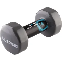 Гантель вінілова LivePro STUDIO DUMBBELL сірий 4кг LP8076-4