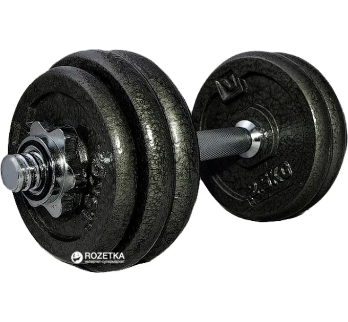 Гантель набірна LiveUP DUMBELL SET чорний 15кг 1шт. LS2311-15