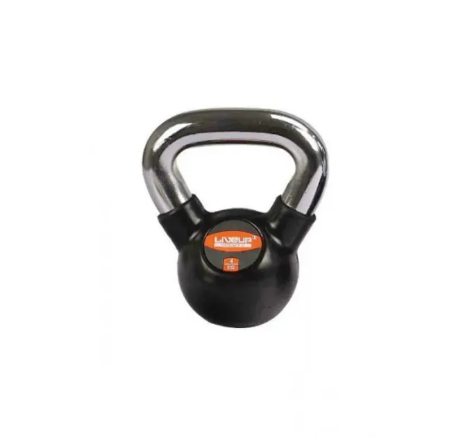 Гиря RUBBER KETTEL DUMBELL Чорний 4 кг (LS2044-4) Гиря RUBBER KETTEL DUMBELL Чорний 4 кг (LS2044-4)