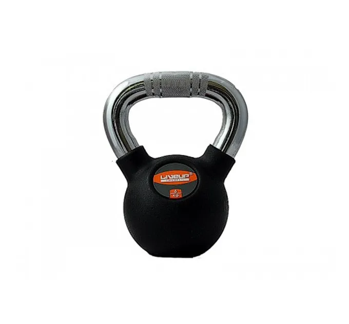 Гиря RUBBER KETTEL DUMBELL Чорний 6 кг (LS2044-6) Гиря RUBBER KETTEL DUMBELL Чорний 6 кг (LS2044-6)