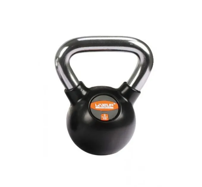 Гиря RUBBER KETTEL DUMBELL Чорний 8 кг (LS2044-8) Гиря RUBBER KETTEL DUMBELL Чорний 8 кг (LS2044-8)