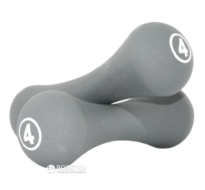 Гантелі неопренові пара LiveUP Neoprene dumbbell сірий 2х4кг LS2002-B4 Гантелі неопренові пара LiveUP Neoprene dumbbell сірий 2х4кг LS2002-B4