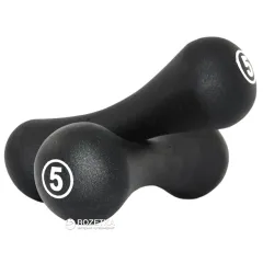 Гантелі неопренові пара LiveUP Neoprene dumbbell чорний 2х5кг LS2002-B5