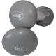 Гантелі вінілові пара LiveUP Vinyl Dumbbell Egg Head сірий 2х5кг LS2001-5